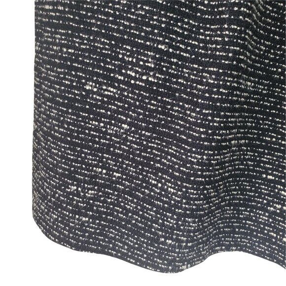 HALOGEN Womens Skirt SZ 12 Black Tweed Lined Pleated Black Cream A-Line Short‎ - Picture 7 of 8